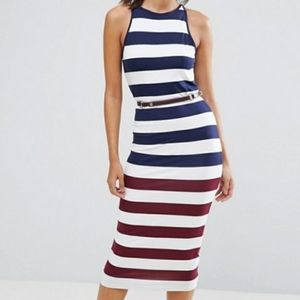 {Ted Baker} Yuni Rowing Stripe Dress w/ belt